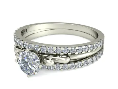 Women Ring  Render 3dm STL OBJ FBX Details 3D print model 332