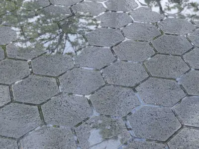 Paving slabs 01 Editable 3D model