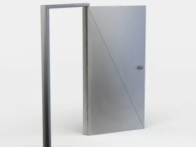 Door rusty - rusty Low-poly 3D model