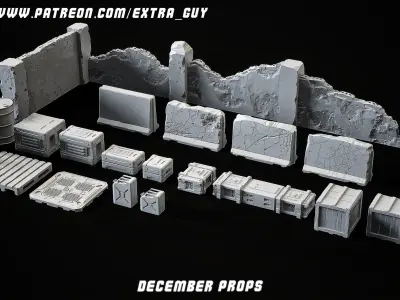 Props  and Environment  3D Printable 3D print model