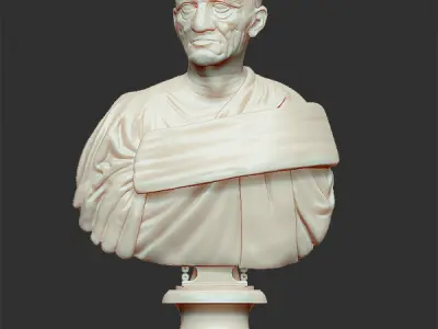 Printable bust of Marcus Porcius Cato the Censor 3D print model