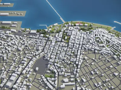 Bandirma - City 3D Model Low-poly 3D model