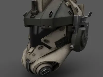 Scifi helmet ver 12 Low-poly 3D model