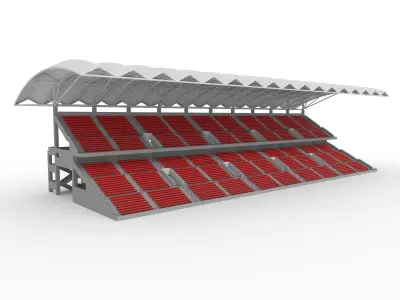 Collection Stadium Tribune 4 3D Model Pack