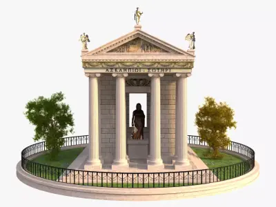 Temple of Aesculapius 3D model