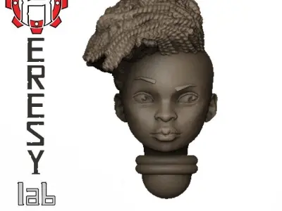 Heresylab - Female Sci-Fi heads for conversions SET 4 of 21 3D print model