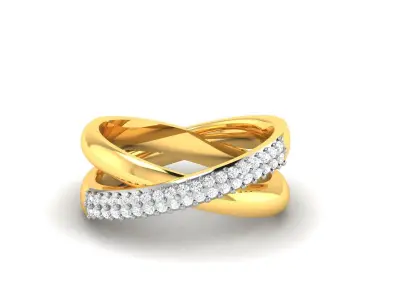 Diamond Ring For Women 3d Print Model 3D print model 32