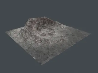 alien terrain Low-poly 3D model