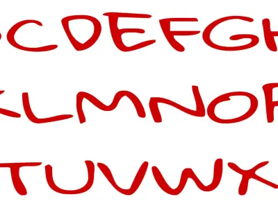 Gloria Font 3D Free low-poly 3D model