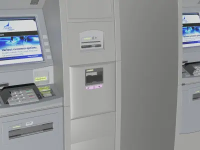 3D High poly model of ATM machines 3D model