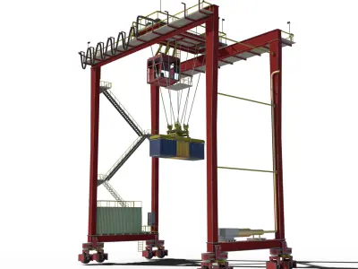 Port Crane 3D model