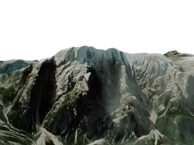 Mount seekofel 3D model