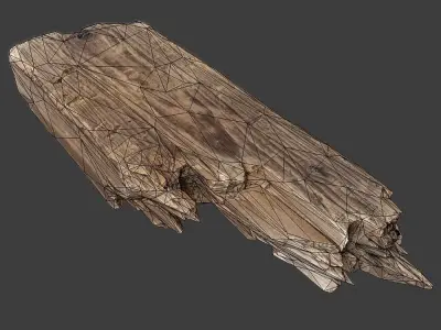 Wood Plank Debris Low-poly 3D model