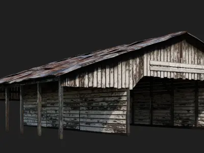 13-14-15-16 - Farm Buildings 4K PBR GameReady Low-poly 3D model