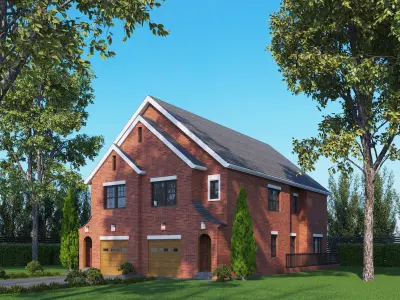 Brick House 3D model