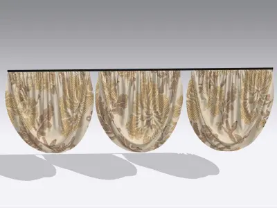 Curtain Low-poly 3D model