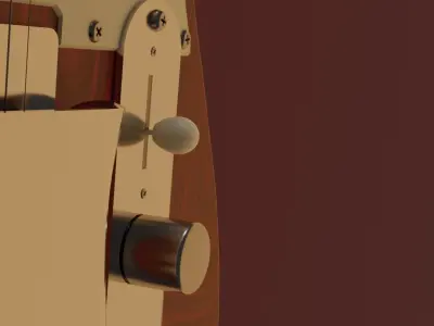 Electro guitar Fender Telecaster 3D model 3D model