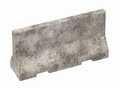 Concrete Barrier V2 3D model