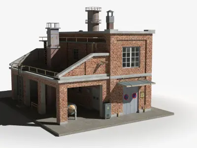 Factory xx26 Low-poly 3D model purchase