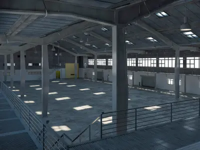 Warehouse interior and exterior 2 3D model