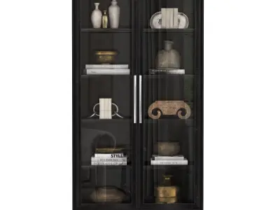 BENOIT GLASS DOUBLE-DOOR CABINET 3D model