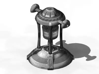Spacecraft - small ground construction 08 3D model