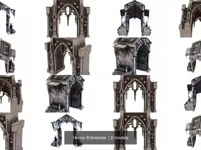 Horror Entrances  3D Model Pack