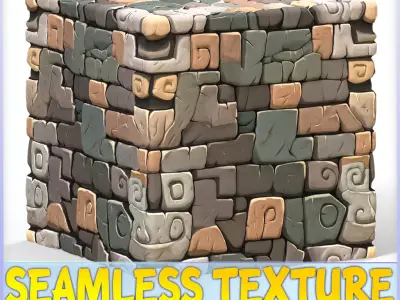  Stylized Wall Seamless Texture Texture 5