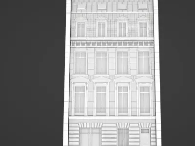 Haussmann facade Free 3D model