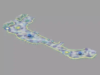 Disney main city - Ground 05 3D model