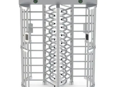 Turnstile Dual Gate Full Height 3D model