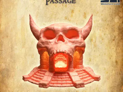 Undead Passage Tabletop Terrain 28 MM 3D print model