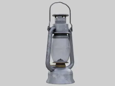 Oil Lamp 1B Low-poly 3D model