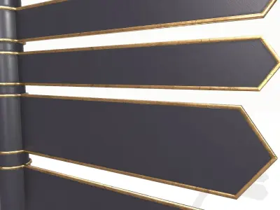 Street signpost A Low-poly 3D model