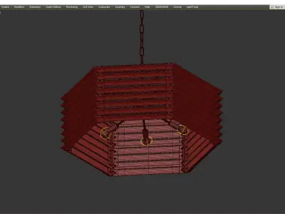 Hexagon Tadesse Glass Chandelier Low-poly 3D model