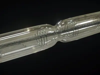 Linear Halogen Light Bulb 3D model