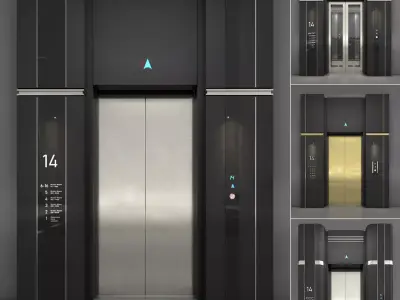 Beautiful elevator set 3D model