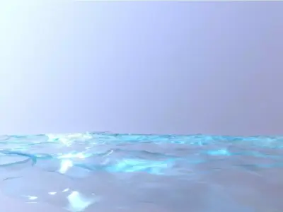 Ocean wave Low-poly 3D model