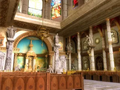 church interior 3D model