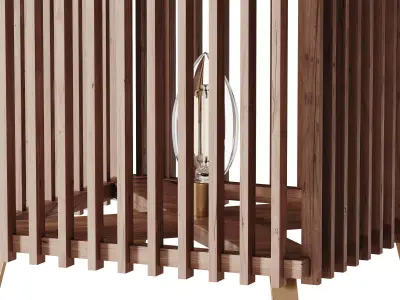 Japanese style floor lamp 3D model