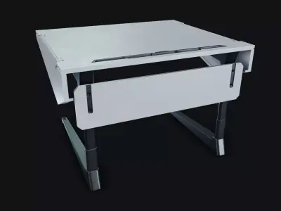 Sci-Fi Desk 02 Low-poly 3D model