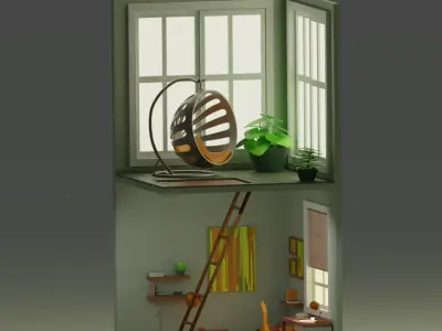 Isometric room Free 3D model