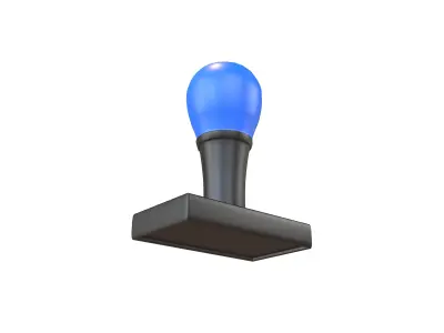 Rubber Stamp v1 003 Low-poly 3D model