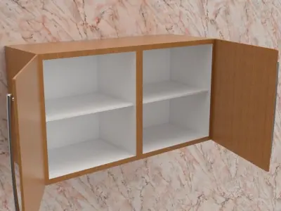Hung Kitchen Cupboard Free low-poly 3D model