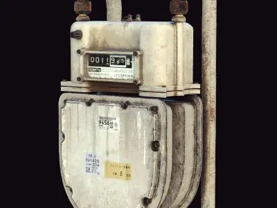 Japanese Gas Meter 3D model