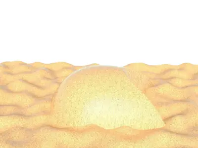 Barchan Sand Dune 3D model
