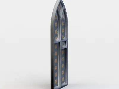 Window stained glass Low-poly 3D model