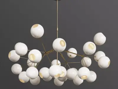 Unique Snow Crystal Chandelier 3D model