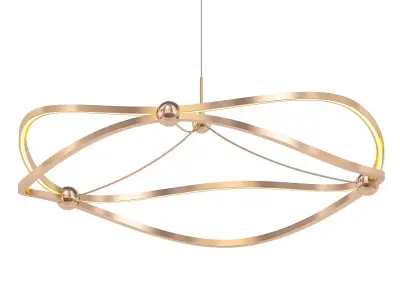 PARFUM modern pendant light - gold 3D model