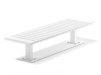 Mall Bench 3D Model 3D model